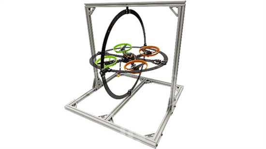 Испытательный стенд для тестирования БПЛА мультироторного типа Gimbal-Drone TestBench