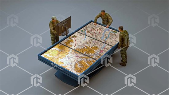 Интерактивный макет местности тактического поля (версия 1х75" Touch) К2