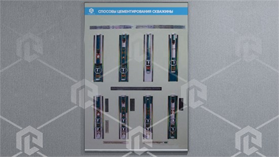 Стенд-планшет «Способы цементирования скважин» ФНГ-ЦЕМСК-01 - фото 3533